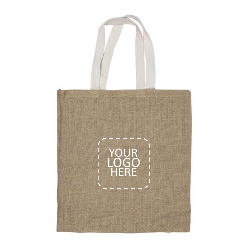 Vertical Shaped Promotional Jute Bags